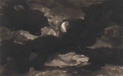Studio di un cielo nuvoloso illuminato dalla luna da George Romney